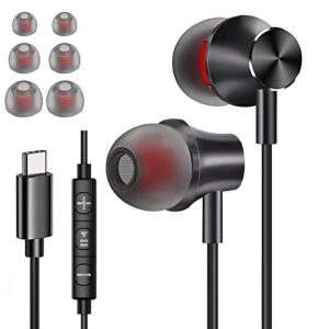 usb c headphone wired earbuds for samsung galaxy s23 ultra 5g s21 s20 s22 a53, type c in-ear earphones with microphone magnetic stereo digital for galaxy s21 fe note 20 google pixel 7 pro