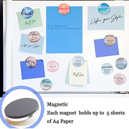 Inspirational Refrigerator Magnets,Landscape Glass Strong 12 Pack Magnetic Fridge Stickers,Whiteboard Dishwasher Magnets for Kitchen Office Classroom (Inspirational Landscape Refrigerator Magnet)