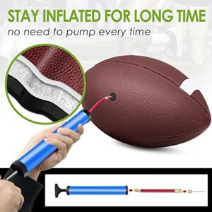 jiaonun 6 Pack Official Size 9 Football Balls Inflatable with Pump for Adult, College, high School, Regulation Size Football, Composite Leather Foot Ball