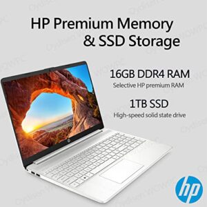 HP 15.6 inch Laptop, Intel Core i5-1135G7 Processor, 15.6" FHD Anti-Glare LED Display, HDMI, Wi-Fi and Bluetooth, Lightweight Design, Fast Charge, Windows 11 Home (16GB RAM | 1TB SSD)