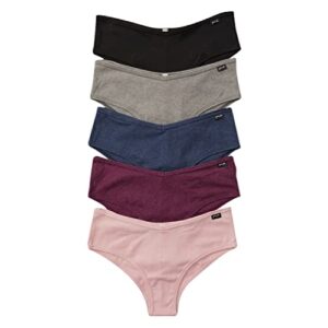 victoria's secret pink cotton cheekster, 5 pack panties for women (xxl)