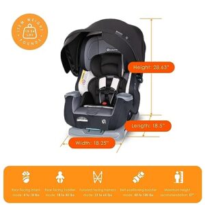 Baby Trend Cover Me 4-in-1 Infant Toddler Convertible Car Seat with Adjustable/Removable Canopy for Sun Protection & 2 Cup Holders, Modern Khaki