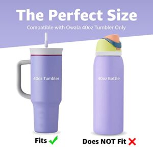 Jmoe USA Silicone Sleeve for Owala 40oz Tumbler | Fits Handle Tumbler Only | Anti-Slip Boot | Protects Against Dents & Scratches | Protector for Bottom of Cup | Made of Durable BPA Free Silicone