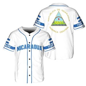 royal fight personalized nicaragua baseball jersey shirt nicaraguan camisas shirts nicaragua baseball shirt for men women (nicaragua 4)