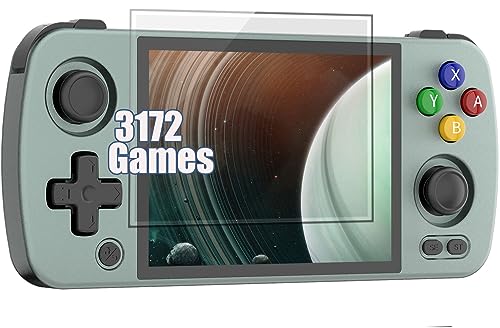 RG405M Retro Handheld Game Aluminum Alloy, Android 12 Built-in 128G TF Card 3172 Games,4 inch IPS Touch Screen with Game Front-end,RG405M Supports OTA Wireless Upgrade