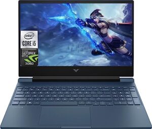 hp victus gaming laptop 2023 newest, 15.6" 144 hz display, intel core i5-13420h processor, nvidia geforce rtx 3050 graphics, 8gb ram, 512gb ssd, backlit keyboard, windows 11 home, blue