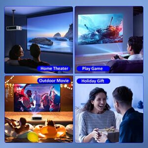 NexiGo Outdoor Projector, Native 1080P, Dolby_Sound Support, Movie Projector with WiFi and Bluetooth 5.1, Compatible w/TV Stick,iOS,Android,Laptop,Console (Renew)