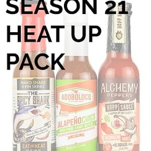 Hot Ones Season 21 Heat Pack Hot Sauces: Mako Snake, Jalapeno Chico, Watermelon Ghost, 5 fl oz. (3-Pack)