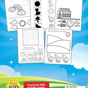 Bible Fun Cut and Paste Preschool Workbook: Coloring and Cutting Kids Christian Activity Book