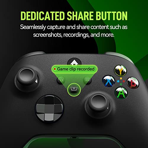 JORREP Xbox Controller Wireless for Xbox One, Xbox One S/X, Xbox Series X/S Consoles, PC Windows, 2.4GHz Adapter Wireless Gamepad with 3.5mm Headphone and Share Button