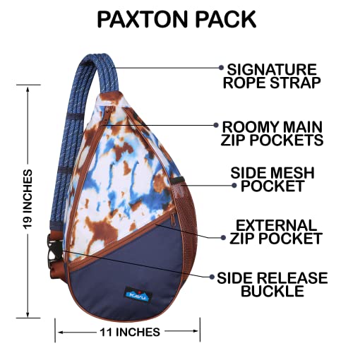 KAVU Paxton Pack Backpack Rope Sling Bag - Earth Sky Tie Dye