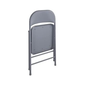 COSCO SmartFold Vinyl Folding Chair, 4-Pack, Grey