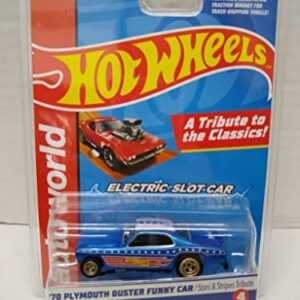Auto World SC382-4 1970 Duster Funny Car Stars & Stripes Tribute HO Scale Electric Slot Car - Blue