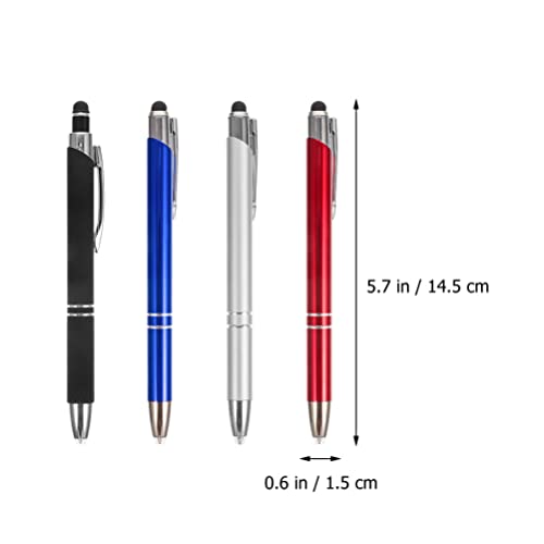 Light Pen 4pcs Touchscreen Stylus Pen Metal Lighted Ballpoint Pens Multi-Functional Led Light Pens Office Writing Pens for Classsroom Awards Office Pens Ballpoint