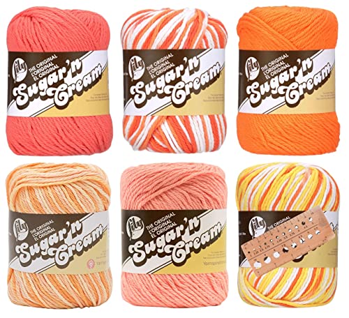 Lily Sugar 'n Cream Yarn Assortment - 100% Cotton (Creamsicle)