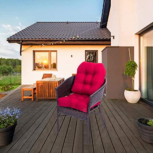 MUVLUS Indoor/Outdoor Rocking Chair Cushion Set,2 Piece Seat/Back Chair Cushion,Waterproof Soft Thickened Patio Chaise Lounger Cushion Overstuffed Patio Chair Cushion (Navy)