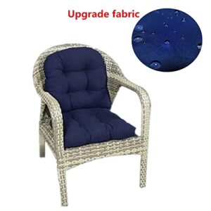 MUVLUS Indoor/Outdoor Rocking Chair Cushion Set,2 Piece Seat/Back Chair Cushion,Waterproof Soft Thickened Patio Chaise Lounger Cushion Overstuffed Patio Chair Cushion (Navy)