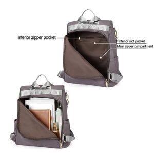 CLUCI Backpack for Women Travel Waterproof Nylon Anti Theft Lightweight Backpack Large Ladies Day Bags Dark Grey