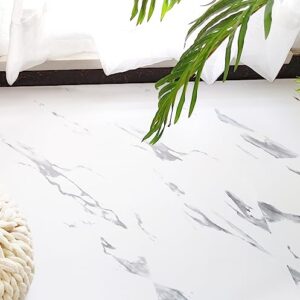 Marble Adhesive Vinyl Flooring Waterproof Peel and Stick Floor Tile Vinyl Flooring for Bathroom Self Adhesive Flooring for Kitchen Bedroom Marble Look 12x12 Inch (12 PCS)