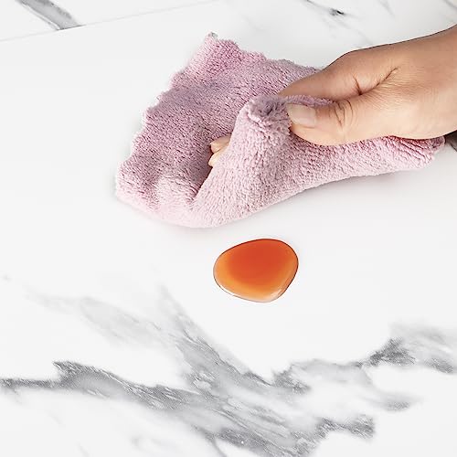 Marble Adhesive Vinyl Flooring Waterproof Peel and Stick Floor Tile Vinyl Flooring for Bathroom Self Adhesive Flooring for Kitchen Bedroom Marble Look 12x12 Inch (12 PCS)