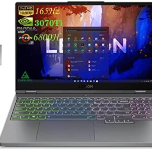 Lenovo 2022 Legion 5 Gen 7 15.6" FHD 165Hz Gaming Laptop, AMD Ryzen 7 6800H, 32GB DDR5 RAM, 1TB PCIe SSD, NVIDIA GeForce RTX 3070Ti, 4zone RGB Backlit Keyboard, Gray, Win 11 Pro, 32GB USB Card