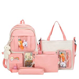 mojiduo kawaii backpack pins accessorie 4pcs set cute kawaii rucksack for school bag cute aesthetic backpack