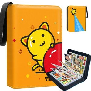 card binder for pokemon card 4 sleeves with 400 cards holder,trading card albums book case folder with 3 rings for game,sports