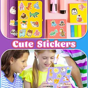 Gojmzo 600 PCS Stickers for Kids, Cute Water Bottle Stickers Vinyl Waterproof Stickers for Laptop Skateboard Phone Computer Hydroflask, Cute Kawaii Animal Sticker Pack for Kids Teens Girls