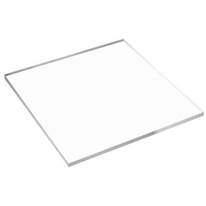 kaitela 12" x 12" clear acrylic sheet 1/4 inch thick (6mm) cast plexiglass square sheets for signage, craft, display projects, laser cutting, engrave