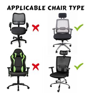 3 Pieces Headrest Chair Cover Office Chair Cover Rolling Desk Chair Cover Gaming Chair Covers Stretch Washable Computer Chair Slipcovers for Swivel Chair Armchair Computer Boss Chair (Dark Gray)