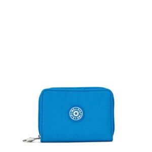 kipling women's money love, rfid anti-hacker technology, polyester zip closure wallet, eager blue