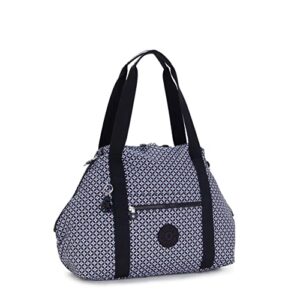 Kipling Women's Art Medium Tote Bag, Lightweight Large Weekender, Travel Handbag, Blackish Tile