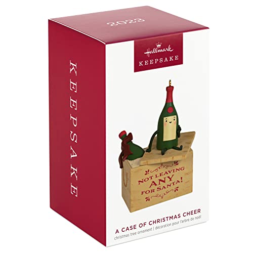 Hallmark Keepsake Christmas Ornament 2023, A Case of Christmas Cheer, Funny Wine Ornament, Wine Gifts