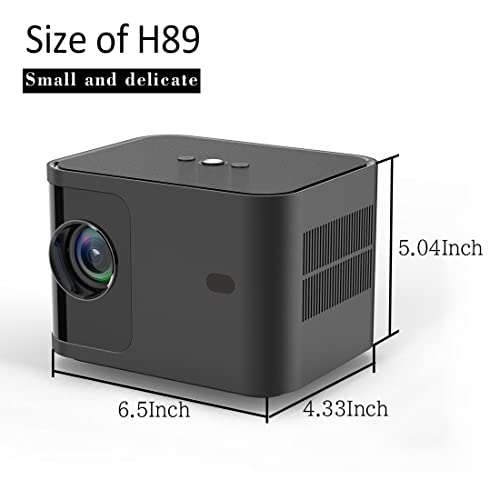 WiFi Projector Laptop Outdoor Projector PC Native 1080P 300ANSI 30’’-150’’ Picture Mini Portable Projector ElectricFocus Compatible with Android,iOS, TV Stick,iPhone ,PS5,PC,Laptop,Tablet -H89
