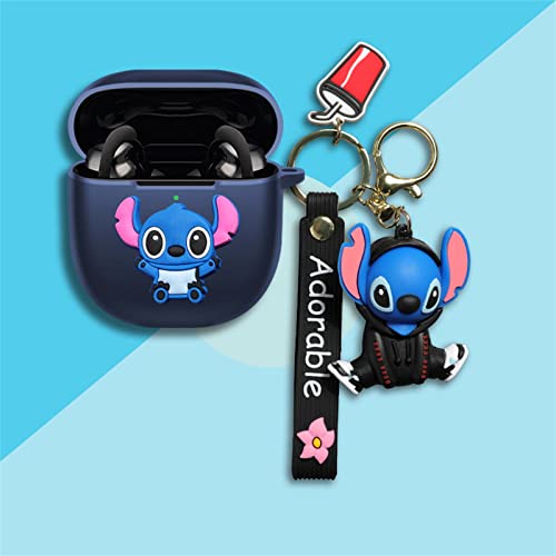 CASEVERSE Case for Bose QuietComfort Earbuds II, Soft Kawaii Silicone Cartoon Anime Protective Headphones Covers for Boys Girls Teens with Keychain