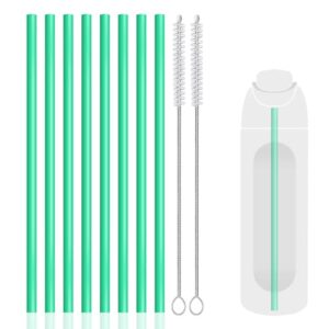 mlksi 8pcs replacement straws for owala freesip 24oz & 32oz, reusable plastic straws with cleaning brush for owala flip insulated stainless steel water bottle 24 oz