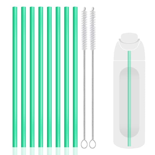 MLKSI 8pcs Replacement Straws for Owala FreeSip 24oz & 32oz, Reusable Plastic Straws with Cleaning Brush for Owala Flip Insulated Stainless Steel Water Bottle 24 oz