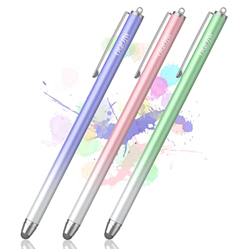 Stylus Pens for Touch Screens, Fiber Tips & High Sensitivity Universal Stylus Pen Compatible with iPad/iPhone/Android/Tablets and Other Capacitive Touch Screens Devices