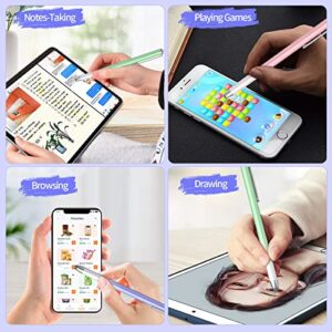 Stylus Pens for Touch Screens, Fiber Tips & High Sensitivity Universal Stylus Pen Compatible with iPad/iPhone/Android/Tablets and Other Capacitive Touch Screens Devices