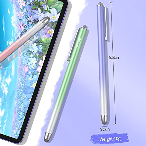 Stylus Pens for Touch Screens, Fiber Tips & High Sensitivity Universal Stylus Pen Compatible with iPad/iPhone/Android/Tablets and Other Capacitive Touch Screens Devices