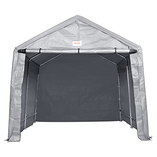 VEVOR Portable Shed Outdoor Storage Shelter, 6x8 x7 ft Heavy Duty All-Season Instant Waterproof Storage Tent Sheds with Roll-up Zipper Door and Ventilated Windows for Motorcycle, Bike, Garden Tools