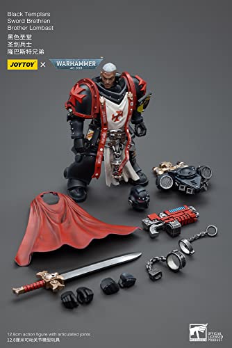 JoyToy Warhammer 40K: Black Templars Sword Brethren Brother Lombast 1:18 Scale Figure