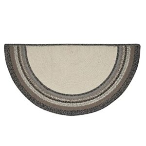 VHC Brands Floral Vine Jute Half Circle Welcome Mat w/Pad 19.5x36