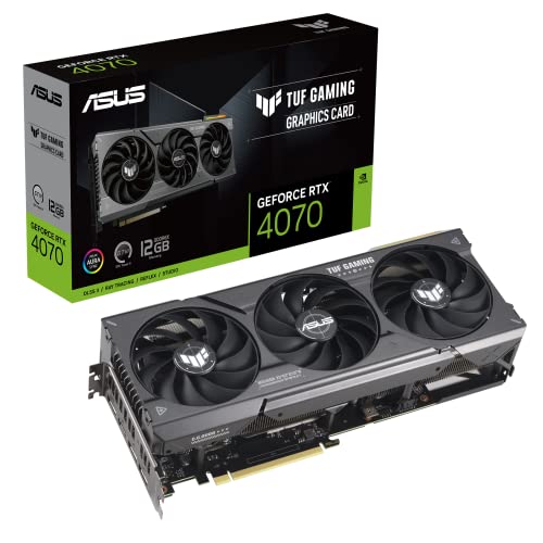 ASUS TUF Gaming NVIDIA GeForce RTX™ 4070 OC Edition Gaming Graphics Card (PCIe 4.0, 12GB GDDR6X, HDMI 2.1, DisplayPort 1.4a)