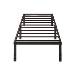 caziwhave twin bed frame 18 inch high max 3500 lbs heavy duty metal mattress foundation platform sturdy steel slat support twin size no box spring needed easy to assembly noise free non slip