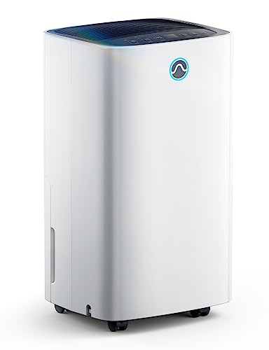 Dehumidifier for Home and Basement for 2000Sq.Ft, 25 Pints Dehumidifiers for bathroom, Large Room, Water Tank Capacity with Drain Hose, Intelligent Humidity Control, Childlock, Laundry Dry