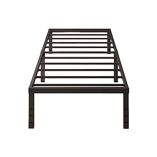 caziwhave Twin XL Bed Frame 18 Inch High Max 3500 lbs Heavy Duty Metal Mattress Foundation Platform Sturdy Steel Slat Support Twin XL Size No Box Spring Needed Easy to Assembly Noise Free Non Slip