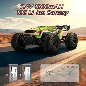 Axguter 1:16 Remote Control Car Hight Speed RC Car 40km/h, 4X4 Off Road RC Truck,Waterproof Electric Powered RC Moster Truck All Terrain Vehicle with 2 Batteries,Best Gifts for Kids