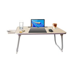 laptop desk for bed table lap folding with cup holder for eating laptops perfect for home office bedroom