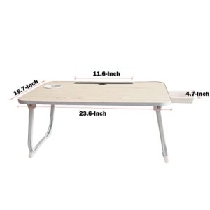 Laptop Desk for Bed Table Lap Folding with Cup Holder for Eating Laptops Perfect for Home Office Bedroom